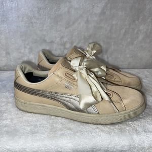 Puma Women's BASKET HEART UP Shoes Natural Vachetta 364955-01. Size 9.5 US!